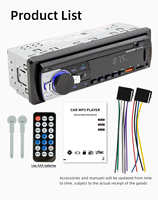 Radio Mobil BQCC 1DIN MP3 Player Dual USB Stereo RCA Audio Output 12V FM/TF/AUX Radio Power Off Memory Wire Protection