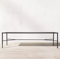 Ensemble de table et chaises de salle à manger en alliage d'aluminium Hangkai, imperméable et résistant au soleil, pour cour, hôtel, villa, patio