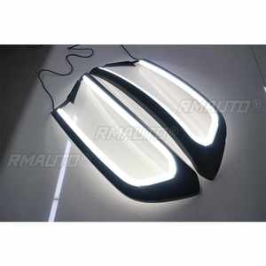 Cubierta de Faro LED Dinámica con Señal de Giro DRL Blanca y Ámbar, Embellecedor de ABS para FORD RANGER T6 WILDTRAK 2015 2016 2017 2018 - Product Image 3