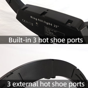 YEAH Professional 480 LED 22 pouces Ringlight 2700-7000K Dimmable RA80 <span class=keywords><strong>56</strong></span> <span class=keywords><strong>cm</strong></span> 22 pouces Selfie <span class=keywords><strong>Ring</strong></span> <span class=keywords><strong>Light</strong></span> avec trépied, support pour téléphone - Product Image 4