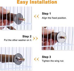 3 Stuks Natuurlijk Hout Vogel Zitstokken Vogelkooi Stands, Vogel Baars <span class=keywords><strong>Stand</strong></span> Speelgoed, Platform Papegaai Paw Slijpen Stokken Takken - Product Image 5