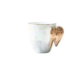 Nordic Light Luxury Style Creative Porcelain Cup Golden Edge Angel Wings Ceramic Coffee <b>Mug</b> for Wedding Gift - Product Image 4