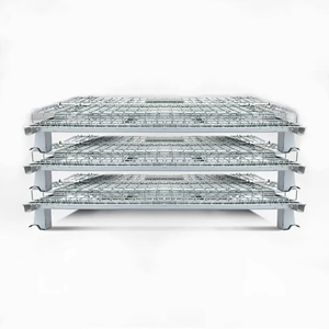 1200x1000x890mm kim loại lưu trữ lồng với 4 bánh xe thép dây lưới container với thầu dầu gấp hàn dây lưới container - Product Image 1