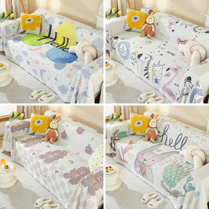 ที่คลุมโซฟาสามที่นั่งสไตล์ทันสมัยผ้าปูโซฟาแบบซักได้ลายการ์ตูนน่ารัก180ผ้าโพลีเอสเตอร์/ ผ้าฝ้ายขนาด130 * - Product Image 2