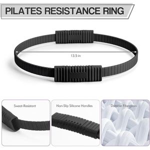 BOGA BG-B05 Pilates Ring Silicone Material Black 34cm Portable Home Exercise Fitness Accessory - Product Image 2