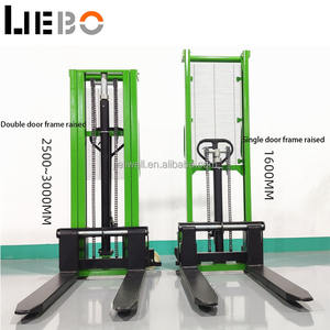 LIEBO 手動式パレットスタッカー 1トン 2トン 3トン ハンド油圧フォークリフト 手動パレットスタッカー 1.6m 手動フォークリフト - Product Image 3