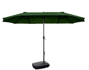 Grand parasol double face de 15 pieds à structure en acier, éclairé par énergie solaire, pour marché commercial, jardin et terrasse - Product Image 4