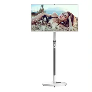 32-inch Connected Powered Android LCD Touch Screen Gym Gaming Living Room Smart TV Portable And Convenient Rolling TV