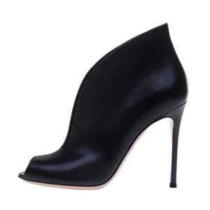 Bottines à talon aiguille peep toe pour femme, à enfiler, avec semelle en caoutchouc rehaussante, collection automne-hiver - Product Image 1