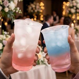 Gobelets en plastique PET transparents jetables de 12oz, 16oz, 22oz, 24oz, calibre 98mm, en forme de U, pour thé, boissons froides, mariage, fête, lait au thé - Product Image 2