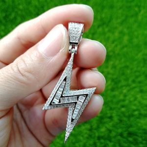 Pendentif, bijoux hip hop, accessoires, zircon incrusté de cuivre, nouvelle tendance entièrement en zirconium, chaîne de pendentif. - Product Image 3