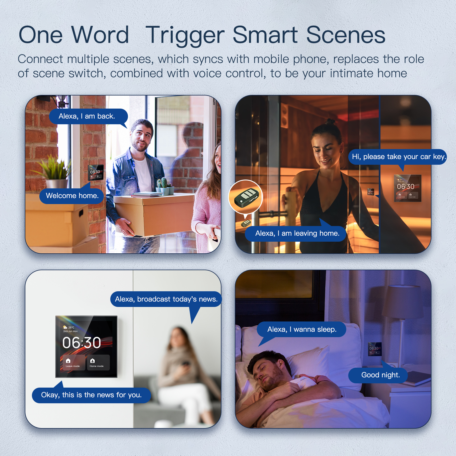 Tuoan Tuya 4 Inches Smart Home Automation Gateway Scene Switch Panel All in One Control Panel Built-in Alexa · image 5