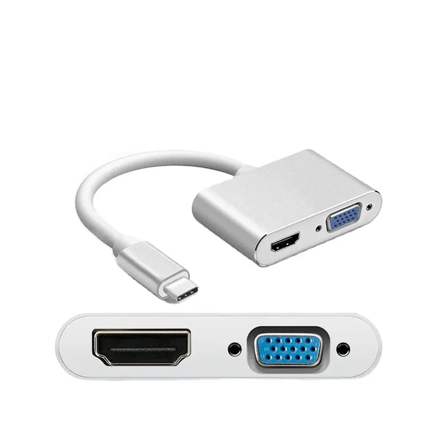 4 / 3 / 2 in 1 USB C 3.1 HDMI VGA Adapter TYPE C Type-c to HDMI 4K VGA UHD Converter Adapter For Macbook Samaung Huawei Google