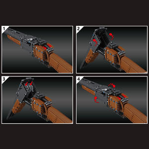 Mould <span class=keywords><strong>King</strong></span> 14016S 1054PCS Serie militar Escopeta de doble cañón Juguete Ladrillos Modelo Técnico Juguete educativo Festival Regalo - Product Image 4