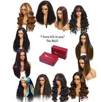 Parrucca HD Lace da 40-50 Pollici, Capelli Veri Vietnamiti, Frontale HD Lace 13x6, Liscia, Densità 250%, Senza Colla, per Donne Nere