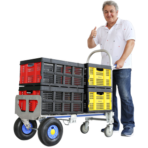 Troli Dorong Lipat Aluminium Tugas Berat 200kg untuk Industri - Product Image 1