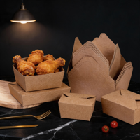 Boîte à emporter carrée en kraft de qualité alimentaire 32 oz, emballage jetable écologique de luxe pour salades et repas de restaurant