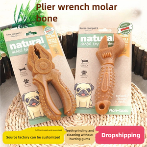 Jouets à mâcher en forme de brosse à mélange de <span class=keywords><strong>bois</strong></span> de haute qualité jouet à mâcher pour chien comprimé au bicarbonate de soude avec conception de pince écologique renforcée - Product Image 5