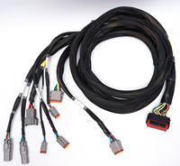 Konektor Elektronik 9 Core 28AWG Mini Din 9 Pin Male Plug dengan Isolasi PVC/PBT, Panjang 1m, Konduktor Tembaga Murni