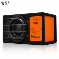 Subwoofers de Audio para Coche de 8 Pulgadas con Caja de Madera Sonido Profundo Altavoces Activos para Coche Caja de Subwoofer