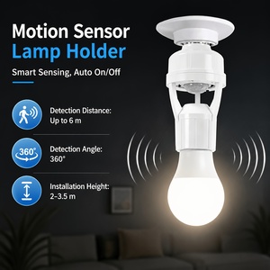 Capteur de mouvement infrarouge, support de lampe E27, détection du corps humain, base d'ampoule, installation facile - Product Image 4
