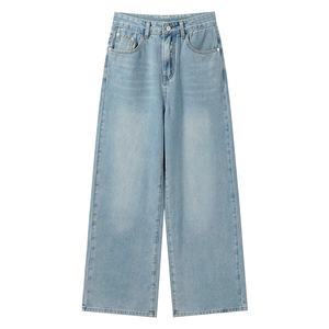 <span class=keywords><strong>Vaqueros</strong></span> <span class=keywords><strong>de</strong></span> mezclilla <span class=keywords><strong>de</strong></span> algodón 100% ecológicos para <span class=keywords><strong>mujer</strong></span>, <span class=keywords><strong>de</strong></span> cintura alta, corte holgado, pierna recta, color rosa liso con lazo bordado y botones, ideales para el verano. - Product Image 4