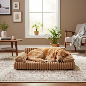 سرير كلاب عالمي لجميع الفصول بنمط صلب، دافئ للشتاء، من قماش المخمل، على شكل أريكة، مستلزمات للحيوانات الأليفة للكلاب المتوسطة والكبيرة - Product Image 2