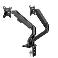 Swelix M22B Bras de moniteur à double écran pour support de table pivotant inclinable à double écran dynamique de 17 à 30 pouces