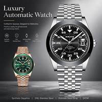 Montres mécaniques pour hommes, personnalisées, étanches, lumineuses, avec bracelet en acier inoxydable, vente en gros, cadeau