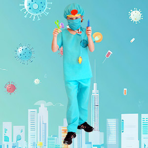 Costumes <span class=keywords><strong>de</strong></span> film pour enfants Ensemble <span class=keywords><strong>de</strong></span> docteur Halloween pour garçon - Product Image 1