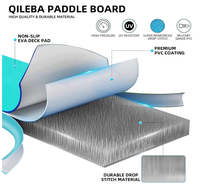 Planche de paddle gonflable SUP Drop Stitch personnalisée, très vendue, pour la pêche et le surf