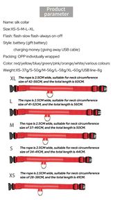 YOELLEN <span class=keywords><strong>Collar</strong></span> de advertencia luminoso Led de nailon con pantalla de carga duradera para exteriores, <span class=keywords><strong>Collar</strong></span> seguro para caminar para perros - Product Image 5