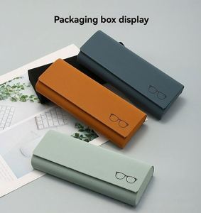 Estuche de Gafas de Piel Sintética con Rayas Horizontales, Portátil, Rígido, de Lujo, de Alta Gama, con Logotipo Personalizado, para Hombre y Mujer - Product Image 2