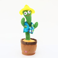Cactus dansant et chantant 2022, 32 cm, rouge, hijab, design arabe, 120 chansons, charge USB