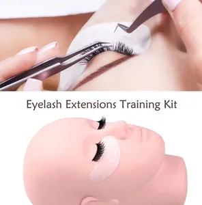 Silicone đầu lông mi đào tạo thực hành Lash mở rộng thực hành búp bê khuôn mặt cho make up đào tạo Lash mannequin đầu