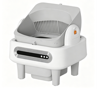 Bac à litière automatique pour chat de grande capacité 75L, à ouverture supérieure, avec contrôle intelligent par application, nettoyage automatique et double capteur de sécurité