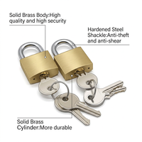 Cadenas de 20 mm de bonne qualité pour petits bagages, sacs et tiroirs, à clé identique ou à clés différentes, en laiton