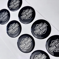 Autocollant personnalisé en résine époxy transparente en forme de dôme 3D, autocollant rond en PVC résistant à l'eau avec logo personnalisé