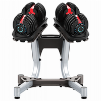 Ensemble d'haltères réglables en acier de forme physique 16kg/24kg/40kg haltères en fonte pour l'équipement des hommes de gymnastique à domicile comprenant des bancs et des supports