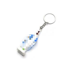 Fluorescent Green Glow In Dark <b>Keychain</b> Plastic Cartoon Irregular Shape Gift For Couples Friends Colleagues - Product Image 3
