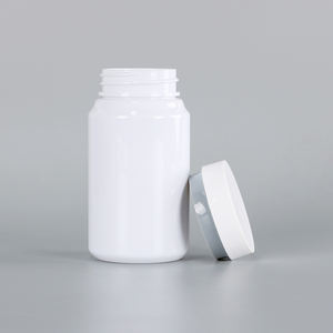 Flacon pharmaceutique en PET blanc 100ml 120ml 150ml 170ml 200ml 250ml, conteneur pour pilules et gélules avec double capuchon personnalisé, vente en gros - Product Image 2