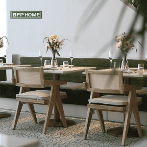 BFP Customize Cafe Restaurant Furniture Booths Dining <strong>Table</strong> and Chair Sets <strong>Canteen</strong> Commercial Use Wooden PU Metal Furniture - Product Image 2