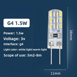 โคมไฟ <span class=keywords><strong>LED</strong></span> ข้าวโพด G4ความสว่างสูงลูกปัด <span class=keywords><strong>G9</strong></span> 1.5W 3W 5W 5W สำหรับโต๊ะทำงานที่อยู่อาศัยและแสงไฟฉาย3V 5V - Product Image 5