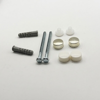 Kit de Herrajes de Fijación para Inodoro de Acero Inoxidable con Tapas Decorativas para Tareas Profesionales de Renovación de Baños y Montaje de Cerámica
