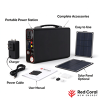 Generator Tenaga Surya Portabel Tahan Air untuk Aktivitas Luar Ruangan, Pembangkit Listrik Mobile untuk Penerangan LED, Transfer Energi AC-DC