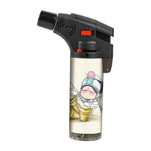 Arrive China Peking Opera Design Refillable Windproof Candle <b>BBQ</b> Jet Slant Torch <b>Lighter</b> for Cigar - Product Image 5