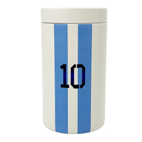 Coffret cadeau personnalisé tasse de football d'Argentine kit de gourde Yerba Mate en acier inoxydable avec récipient thermos tasse Mate Bombilla