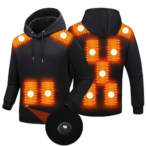 Men Zipper-<b>Up</b> Solid Knitted Oversized Hooded Sports <b>Cardigan</b> Casual Winter Hoodie - Product Image 3