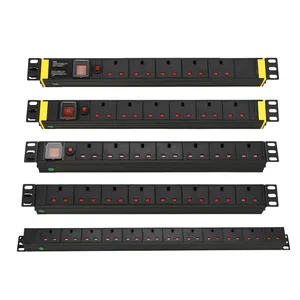 Rack de rede personalizado de fábrica, use a saída de energia industrial 1u universal 5way uk pdu