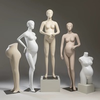 Glasfaser-Schwangerschafts-Schaufensterpuppe Ganzkörper Halbkörper Torso Kopflos Schwangere Dummy für Umstandsmode-Schaufenster-Display